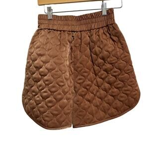 Pink Dolphin women's brown quilted shorts size Medium‎